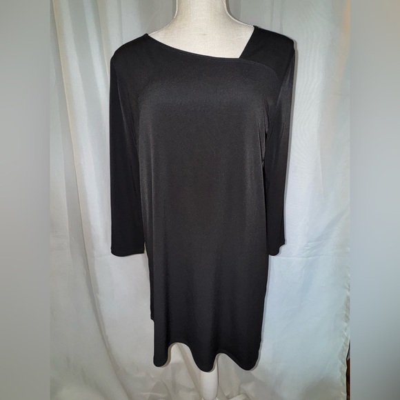 Clara Sun Woo Elegant Black Asymmetrical Dress.  Size S. VGUC. - Picture 1 of 11